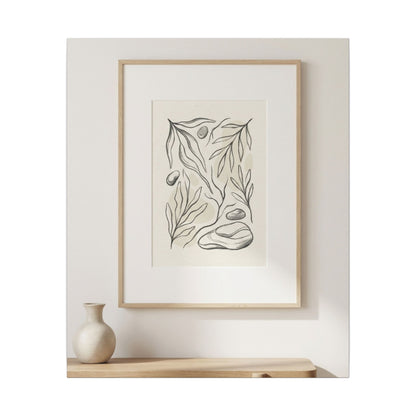 Japandi Charcoal Canvas Art