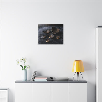 Winter Broken Pottery Shadow Zen Canvas Art | Bold Decor