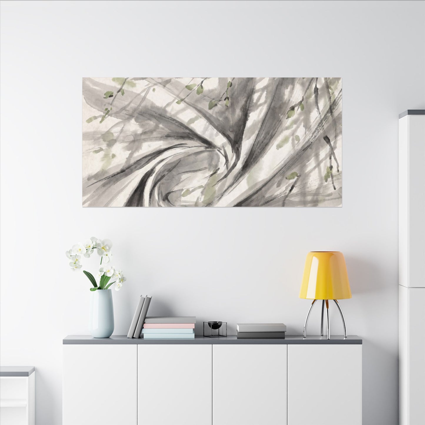 Silk Drape Spring Canvas Art | Zen Contemplative Design