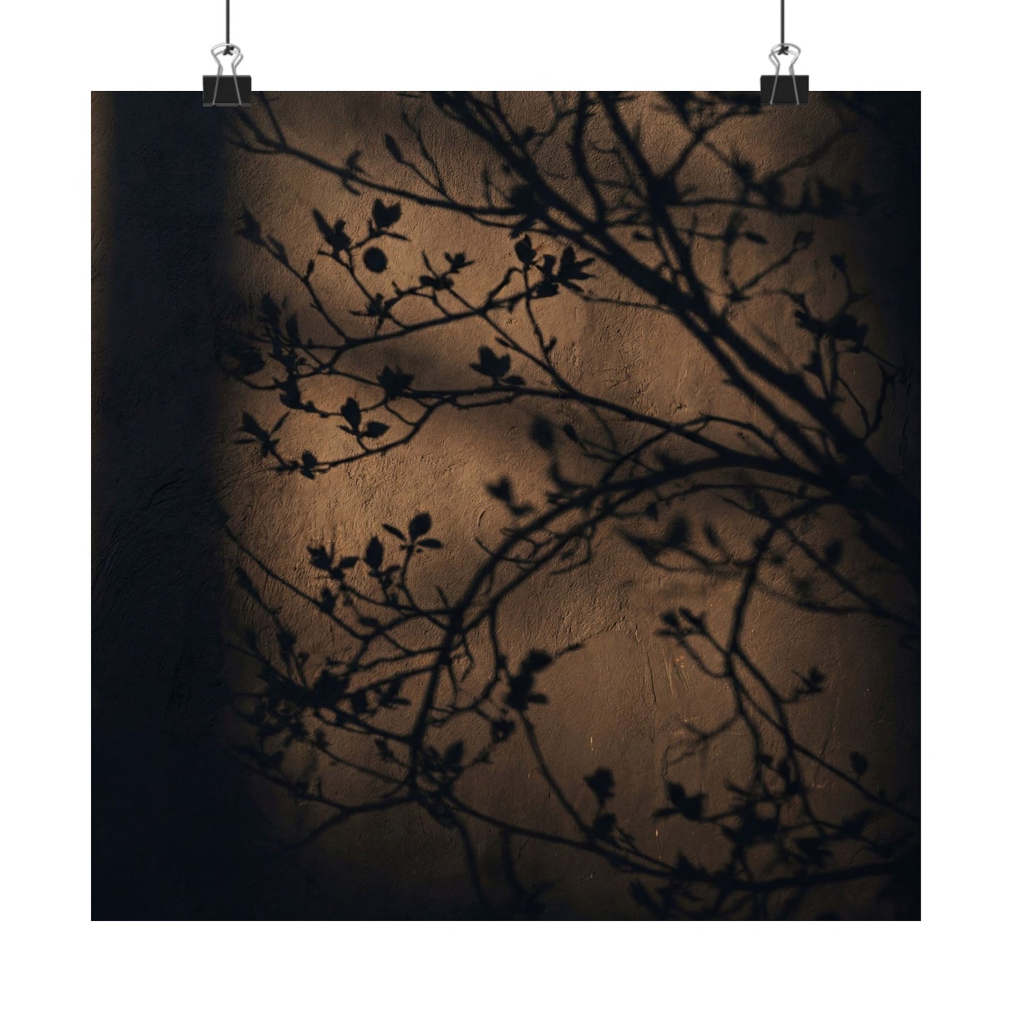 Sophisticated Shadow Play Wall Art Print - Shadow Zen Dark Japandi Art Print