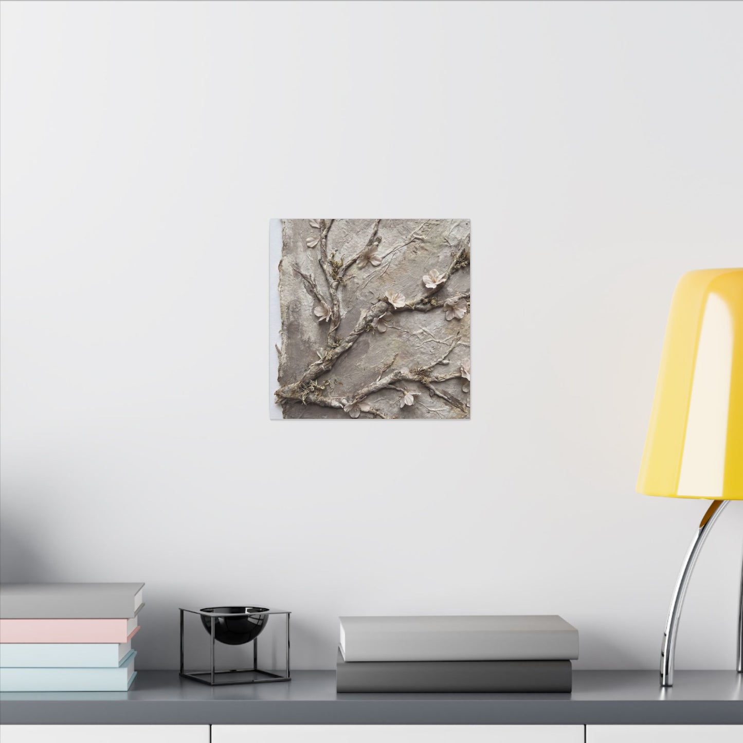 Summer Cherry Blossom Texture Canvas Art | Earthy Decor