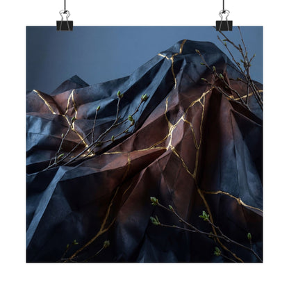 Mono No Aware Paper Fold Wall Art Print - Kintsugi Broken Beauty Art Print