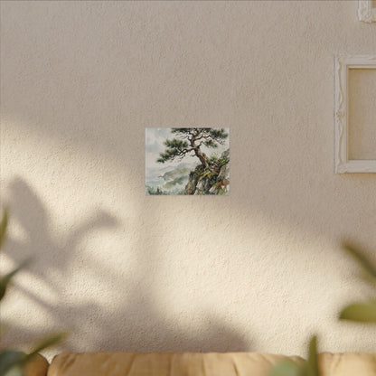 Pine Tree Spring Canvas Art | Japandi Neutral Design