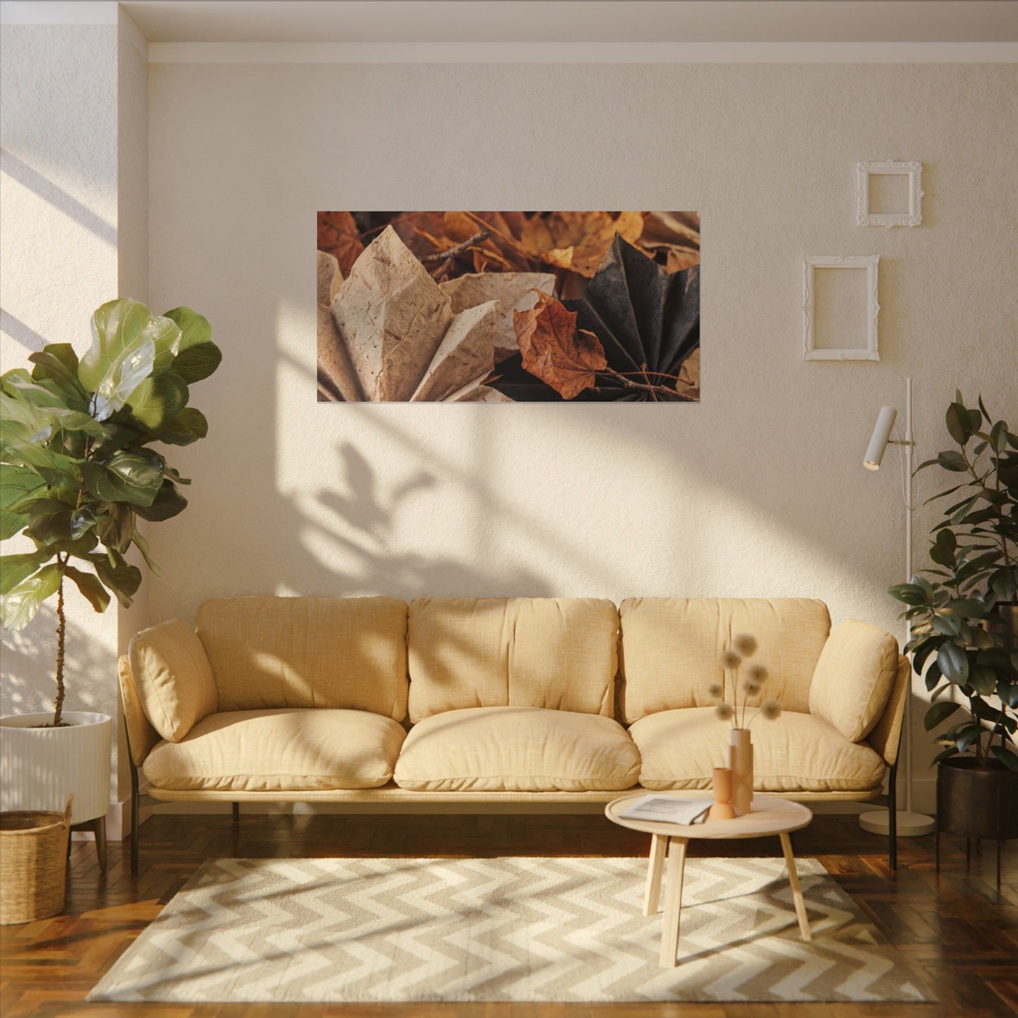 Paper Fold Texture Canvas Art | Elegant Japandi Art