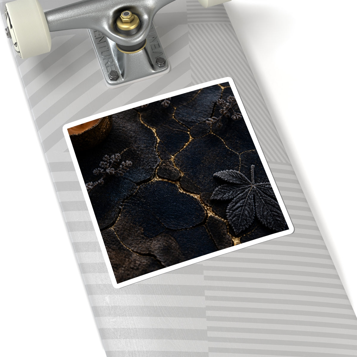Cracked Earth Sticker | Winter Dark Japandi Moody Minimal Art