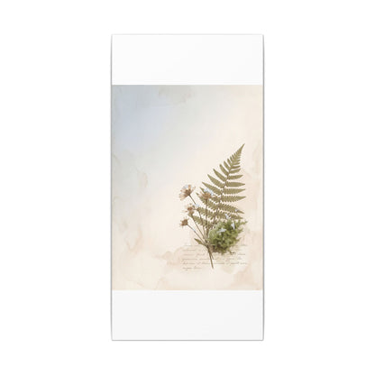 Winter Moss Close Up Herbarium Canvas Art | Enchanting Decor