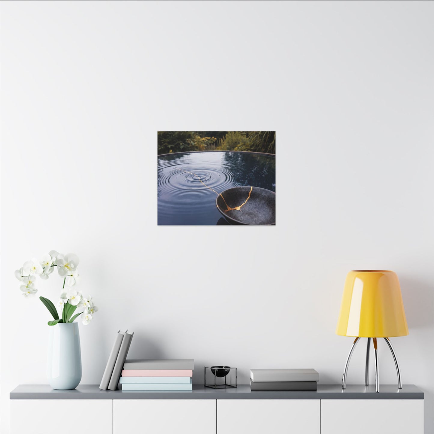 Kintsugi Water Ripple in Overcast | Broken Beauty Canvas Art