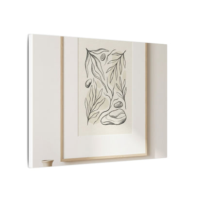 Japandi Charcoal Canvas Art