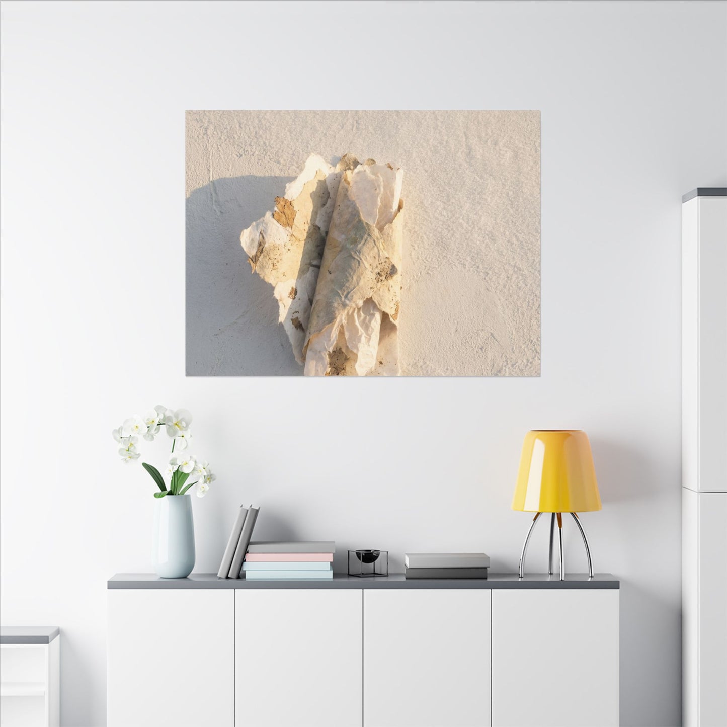Paper Fold Canvas Art | Winter Japandi Texture Art