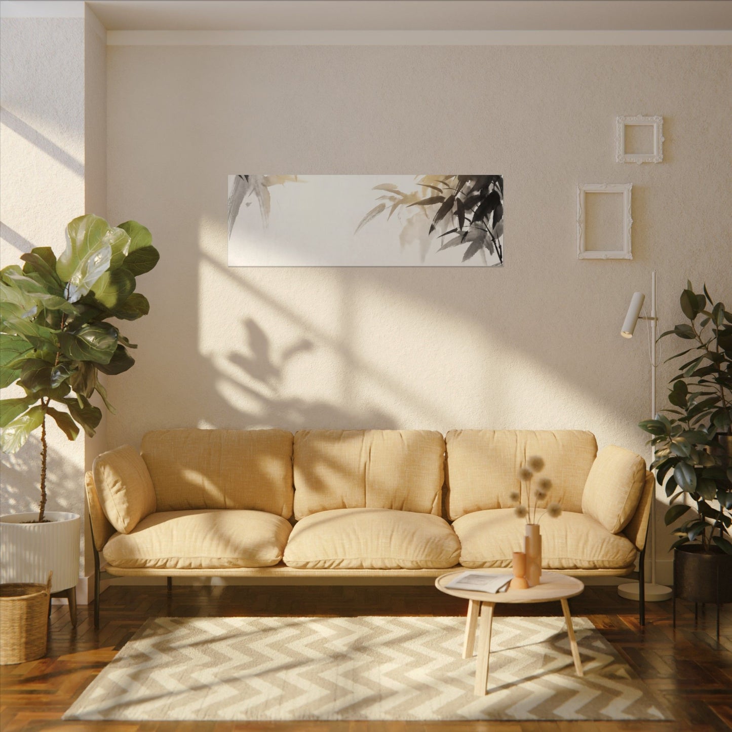 Tea Ceremony Sumi E Canvas Art | Serene Zen Art