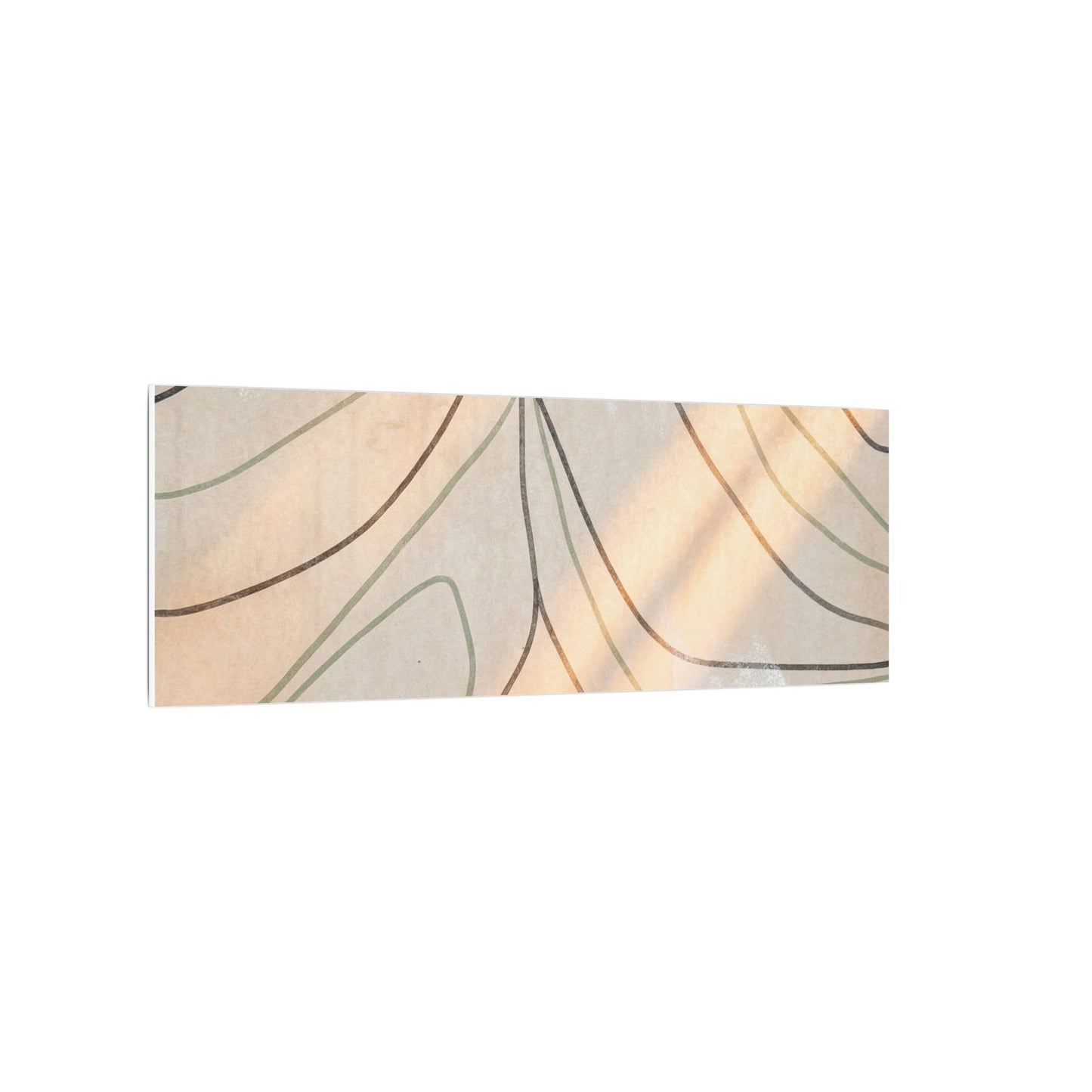 Shoji Screen Minimal Line Canvas Art | Warm Japandi Art