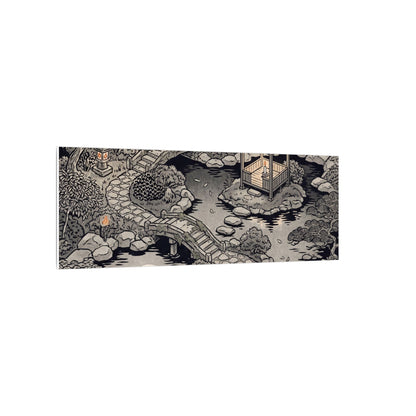 Moonlit Garden Ukiyo E Inspired Canvas Art | Serene Zen Art