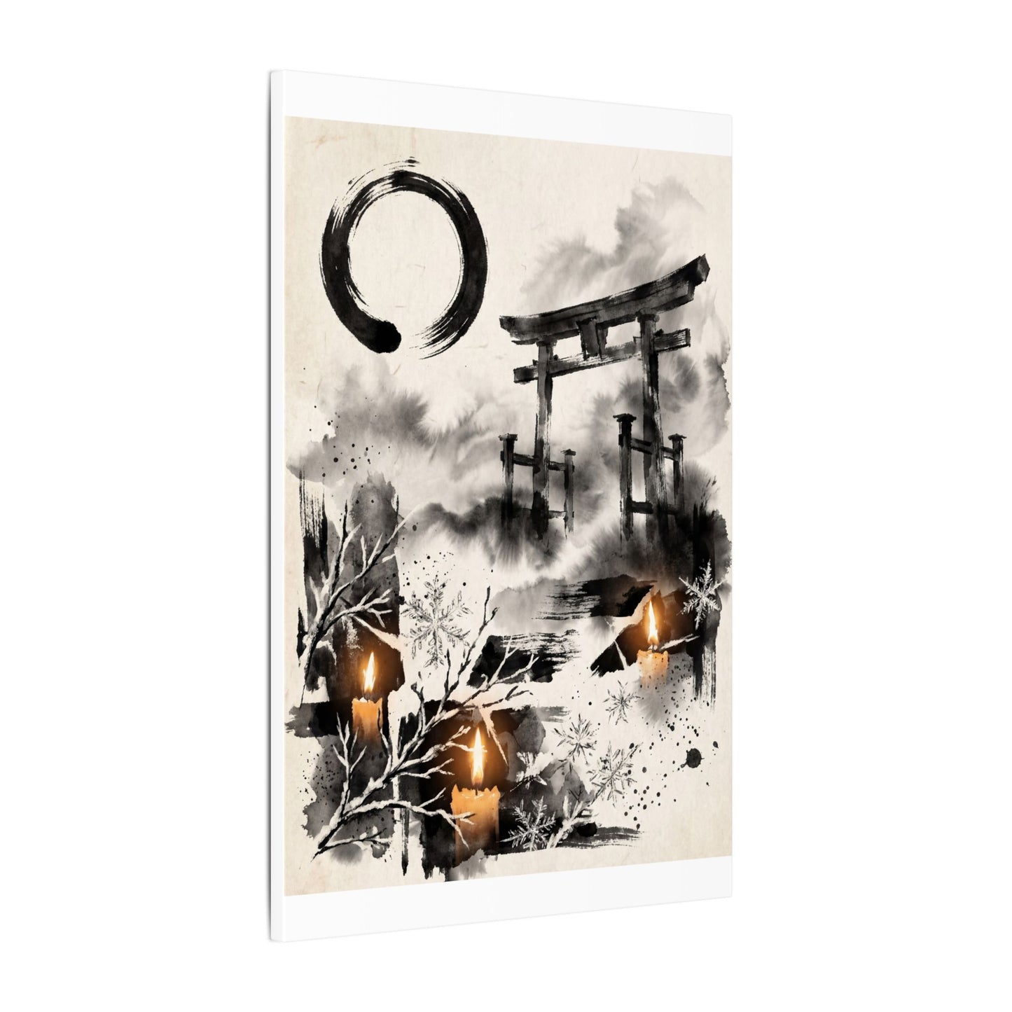 Candlelight Torii Gate Canvas Art - Zen Datsuzoku