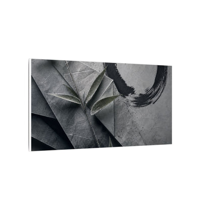 Winter Paper Fold Enso Canvas Art | Serene Decor