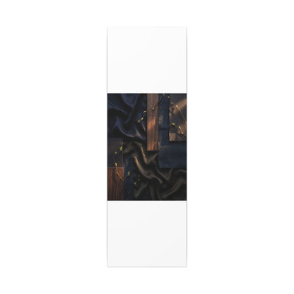 Silk Drape Spring Canvas Art | Dark Japandi Moody Design