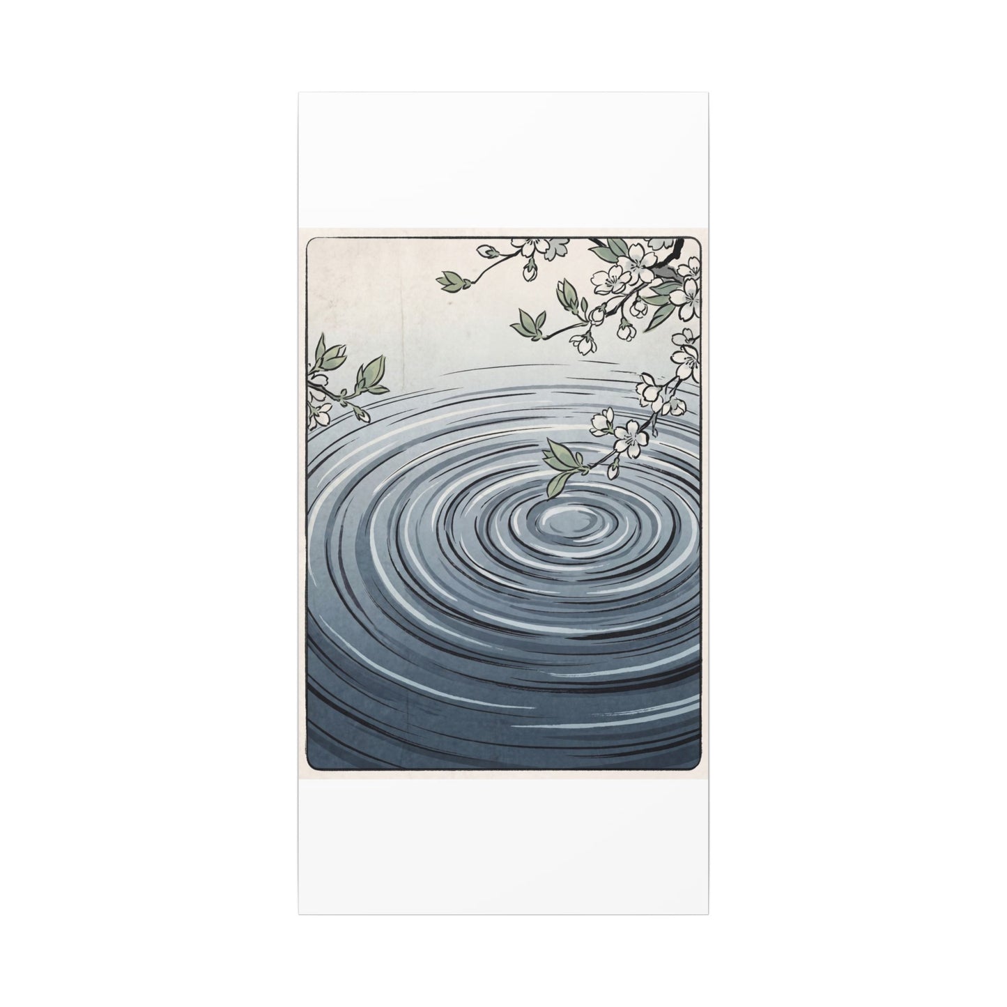 Calm Water Ripple Canvas Art - Ukiyo E Inspired Zen
