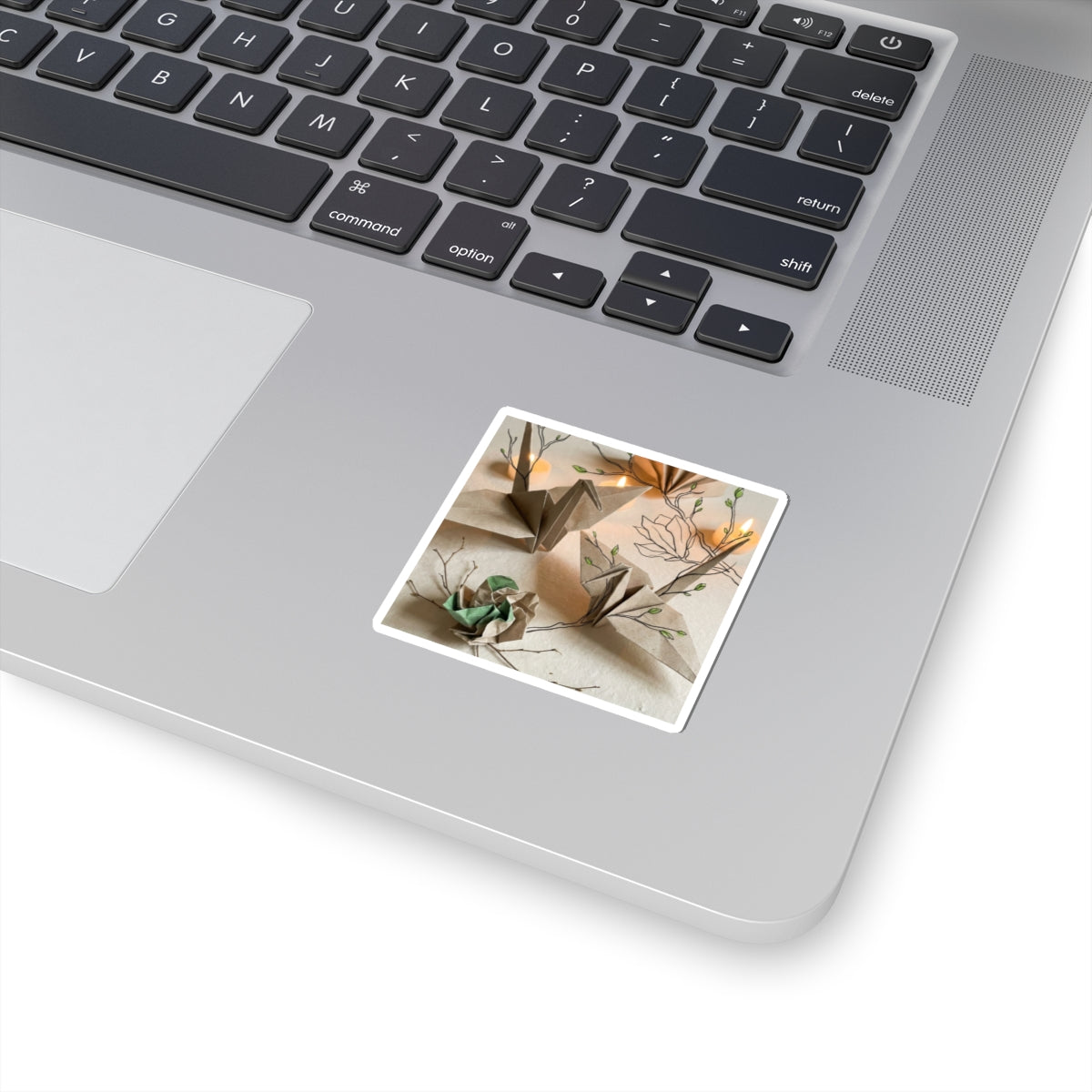 Cozy Paper Fold Sticker - Minimal Line Japandi