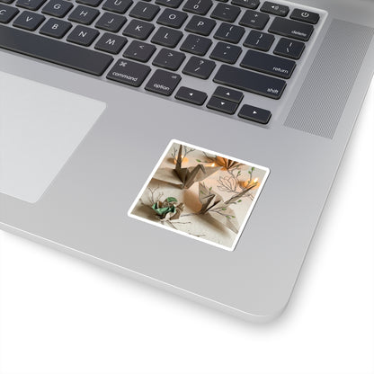 Cozy Paper Fold Sticker - Minimal Line Japandi