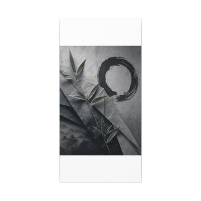 Winter Paper Fold Enso Canvas Art | Serene Decor