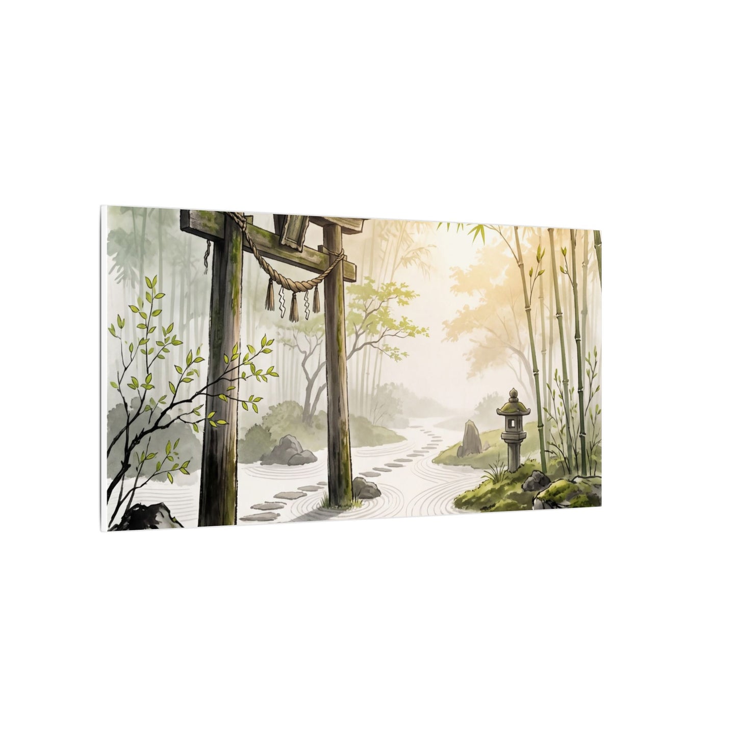 Peaceful Torii Gate Canvas Art - Karesansui Zen