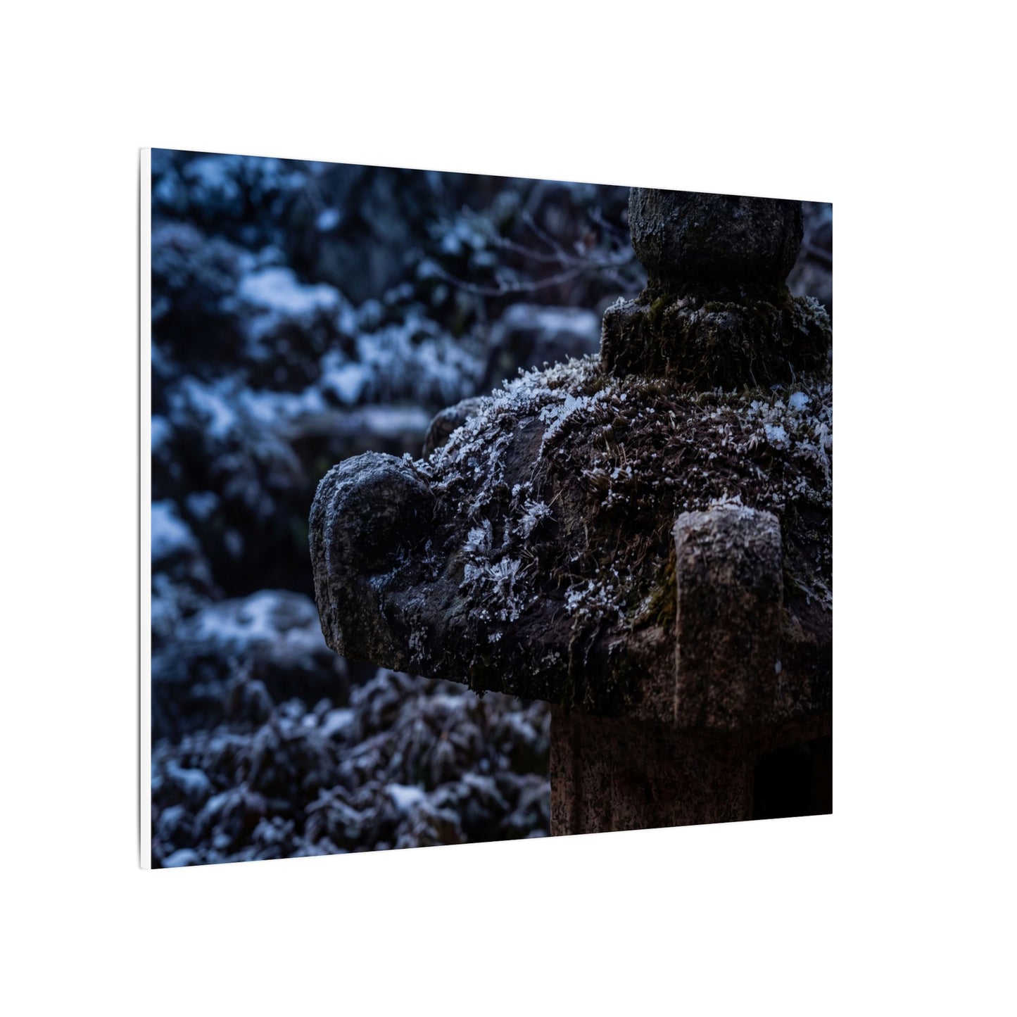 Moody Stone Lantern Canvas Art - Shadow Zen Dark Japandi