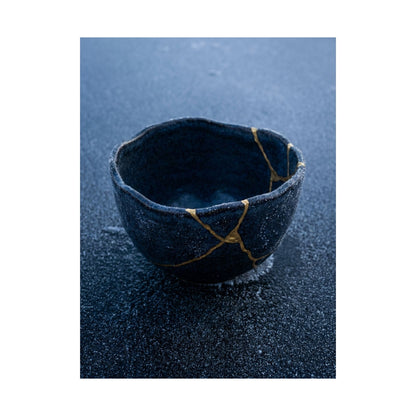 Ceramic Bowl Gold Repair Wall Art Print | Artful Kintsugi Art