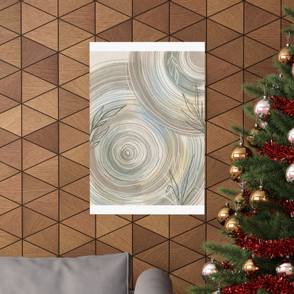 Moonlight Water Ripple Wall Art Print - Japandi Kanso