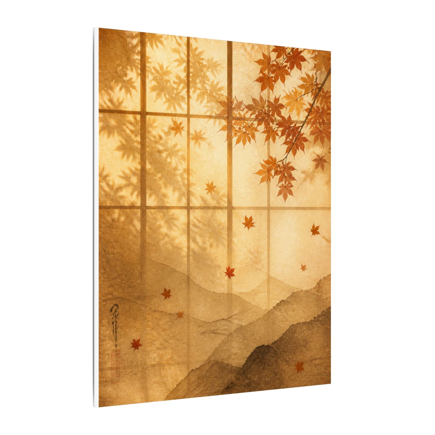 Shoji Screen Texture Canvas Art | Earthy Japandi Art