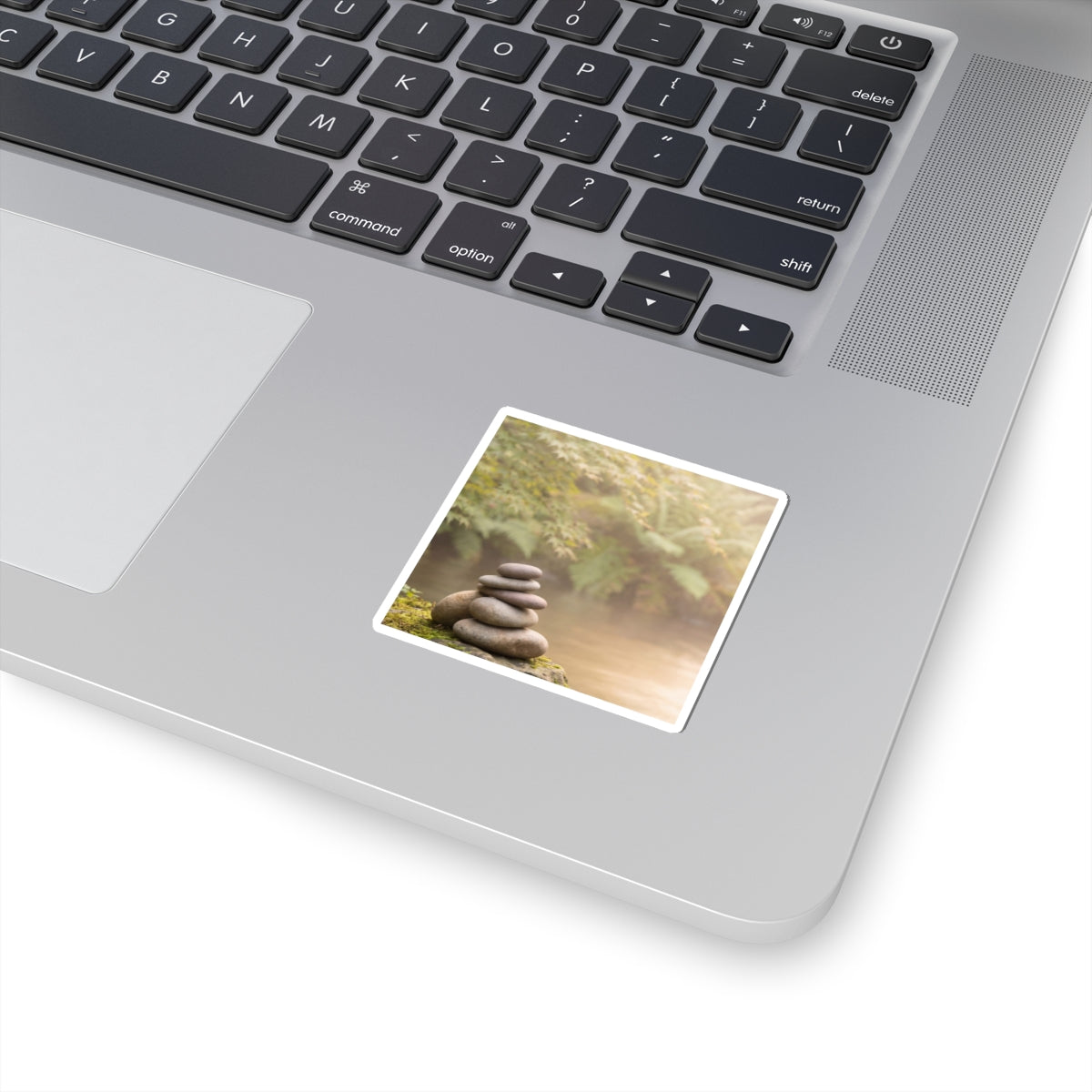 River Stones Summer Sticker | Japandi Neutral Design