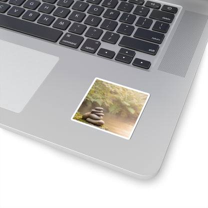 River Stones Summer Sticker | Japandi Neutral Design