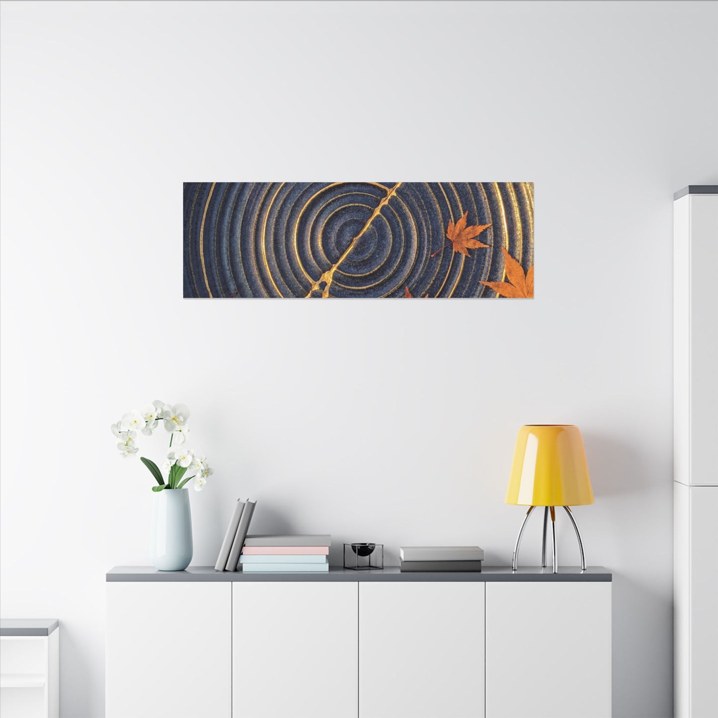 Water Ripple Gold Repair Canvas Art | Healing Kintsugi Art