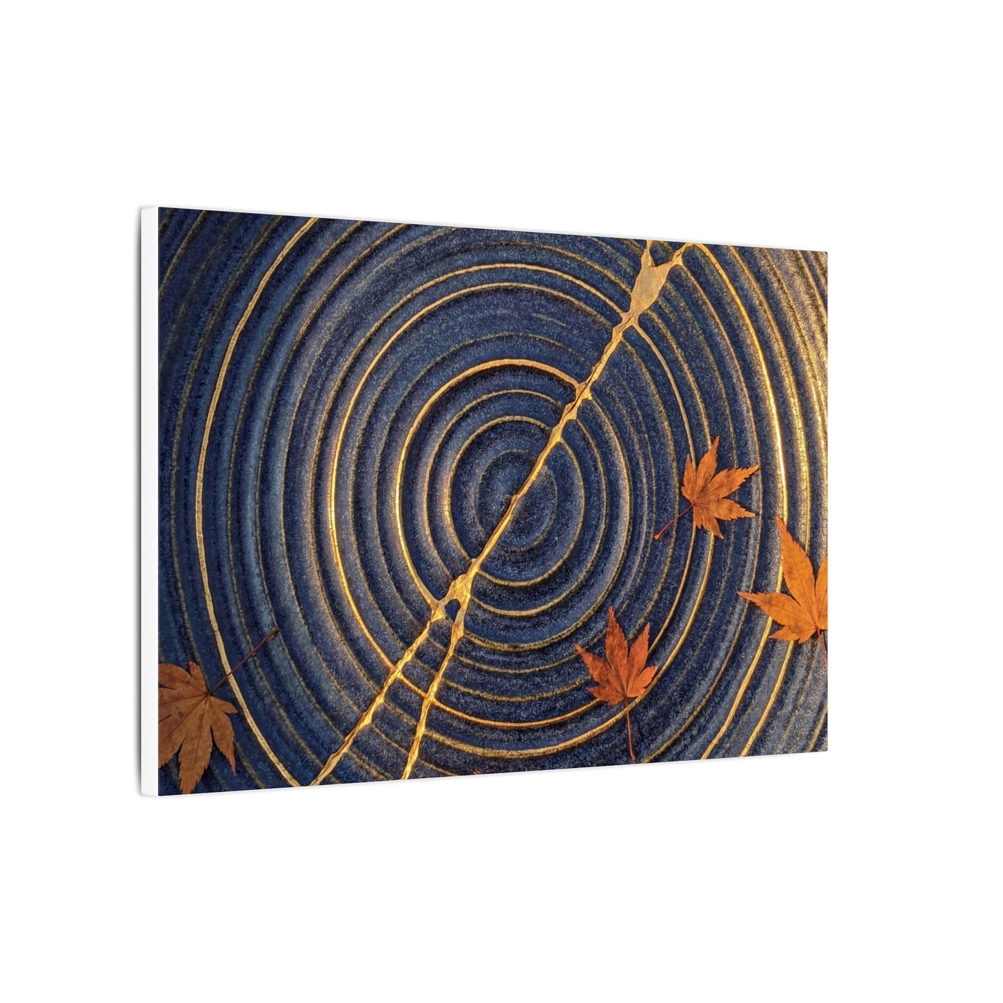Water Ripple Gold Repair Canvas Art | Healing Kintsugi Art