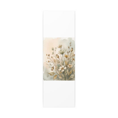 Summer Dried Flowers Watercolor Canvas Art | Elegant Decor