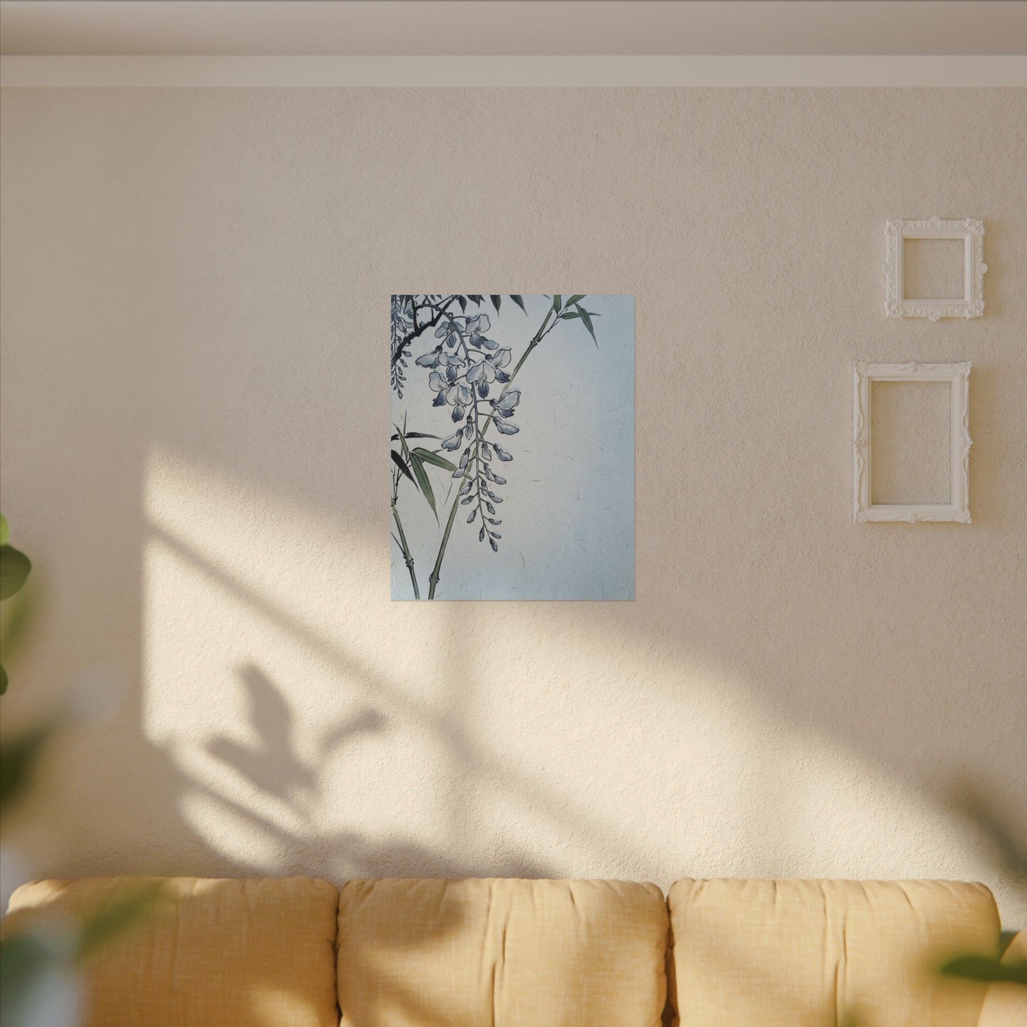 Zen Wisteria in Moonlight | Ukiyo E Inspired Canvas Art
