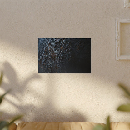 Rust Patina Canvas Art | Winter Dark Japandi Shadow Zen Art