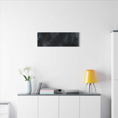 Deep Tones Dark Japandi Charcoal Canvas Art