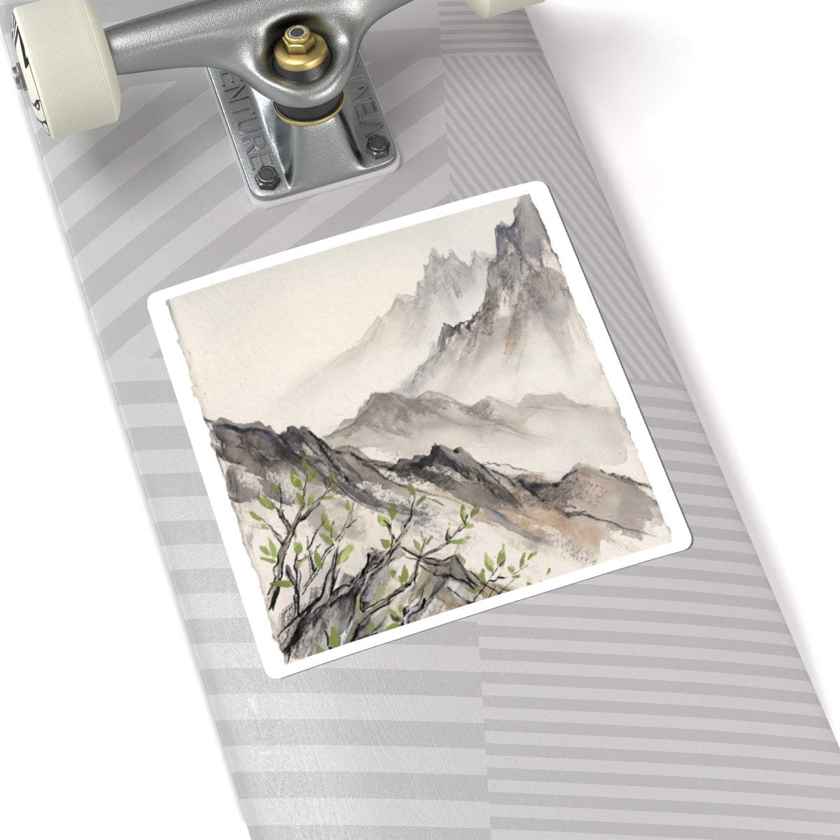 Mountain Mist Texture Sticker | Earthy Japandi Art