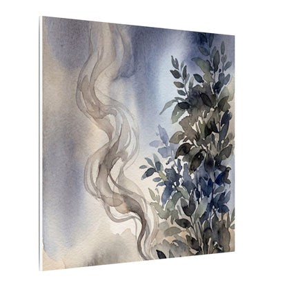 Incense Smoke Summer Canvas Art | Japandi Cozy Design