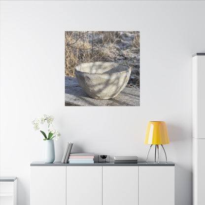 Dappled Ceramic Bowl Canvas Art - Japandi Fukinsei