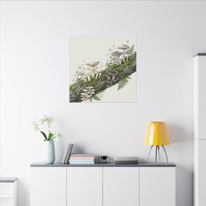 Dappled Wild Mushrooms Canvas Art - Japandi Ma