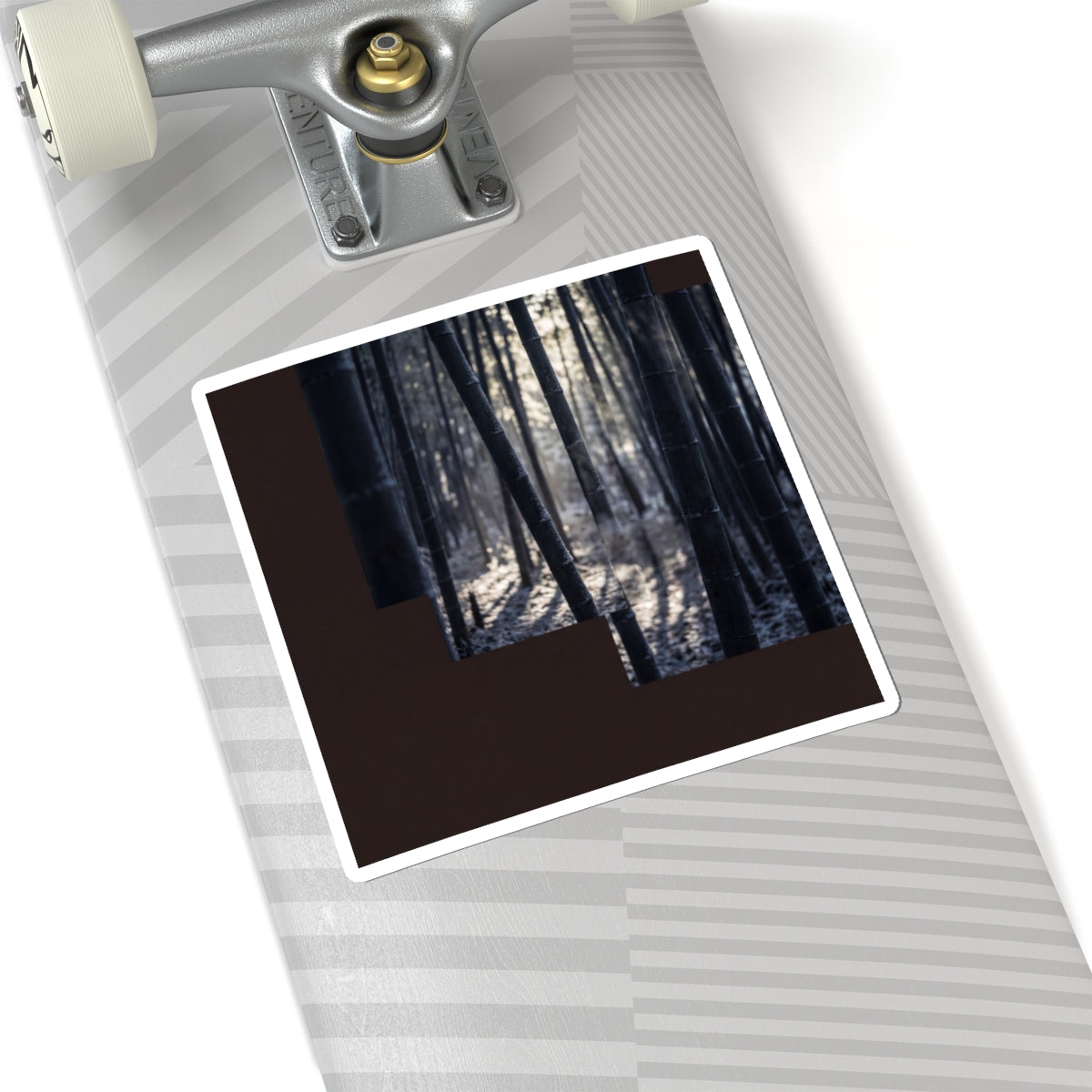 Dappled Bamboo Grove Sticker - Dark Japandi Ma