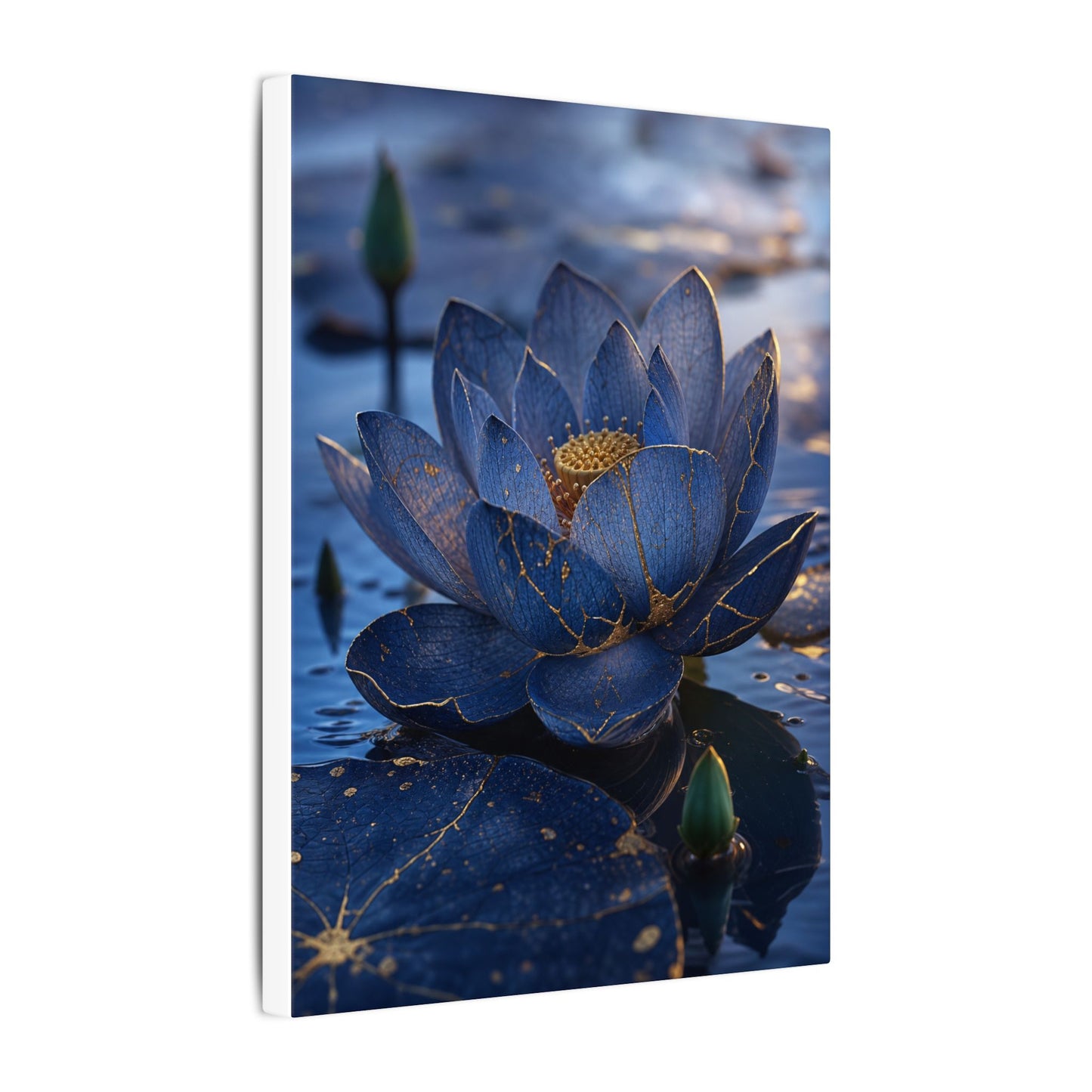 Kintsugi Lotus Flower in Dawn | Broken Beauty Canvas Art