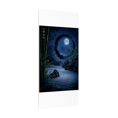 Serene Rock Garden Canvas Art - Enso Zen