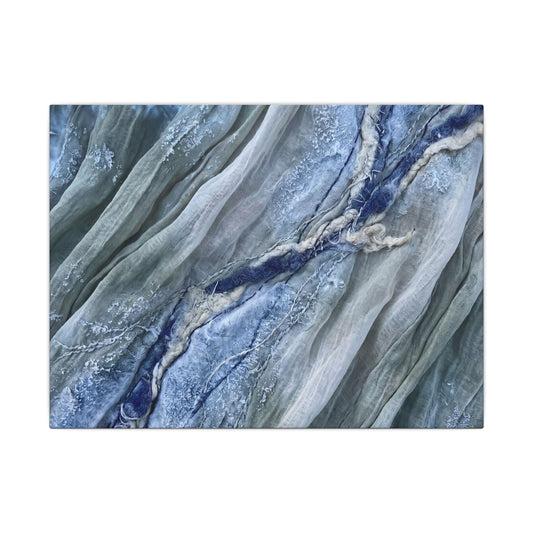 Moonlight Silk Drape Canvas Art - Japandi Mono No Aware Art Print