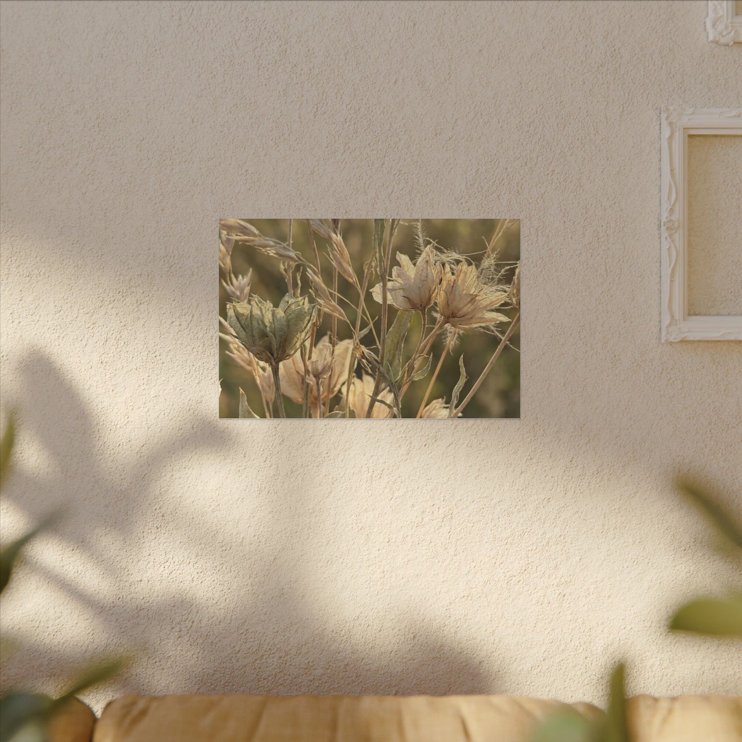 Summer Dried Flowers Minimal Line Canvas Art | Cozy Decor