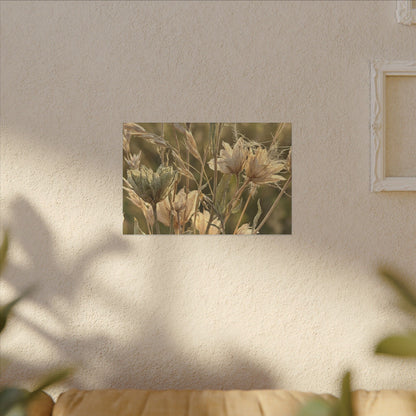 Summer Dried Flowers Minimal Line Canvas Art | Cozy Decor