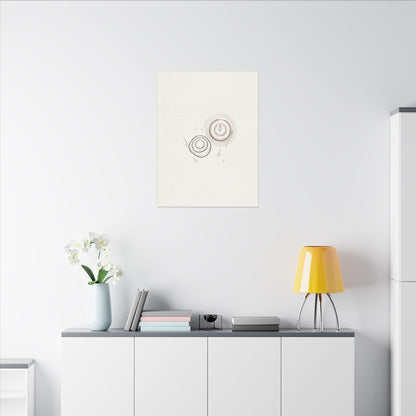 River Stones Canvas Art | Winter Japandi Minimal Line Art
