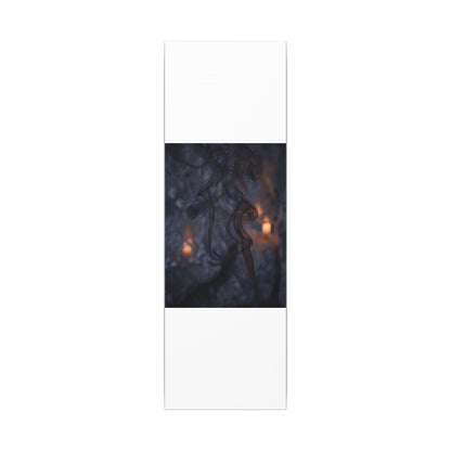 Incense Smoke Winter Canvas Art | Dark Japandi Sophisticated Design
