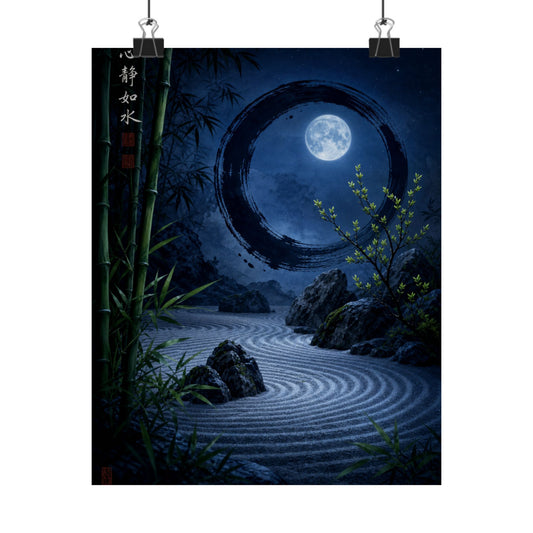 Fukinsei Rock Garden Wall Art Print - Zen Enso