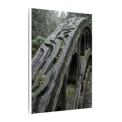 Overcast Wooden Bridge Canvas Art - Japandi Kanso